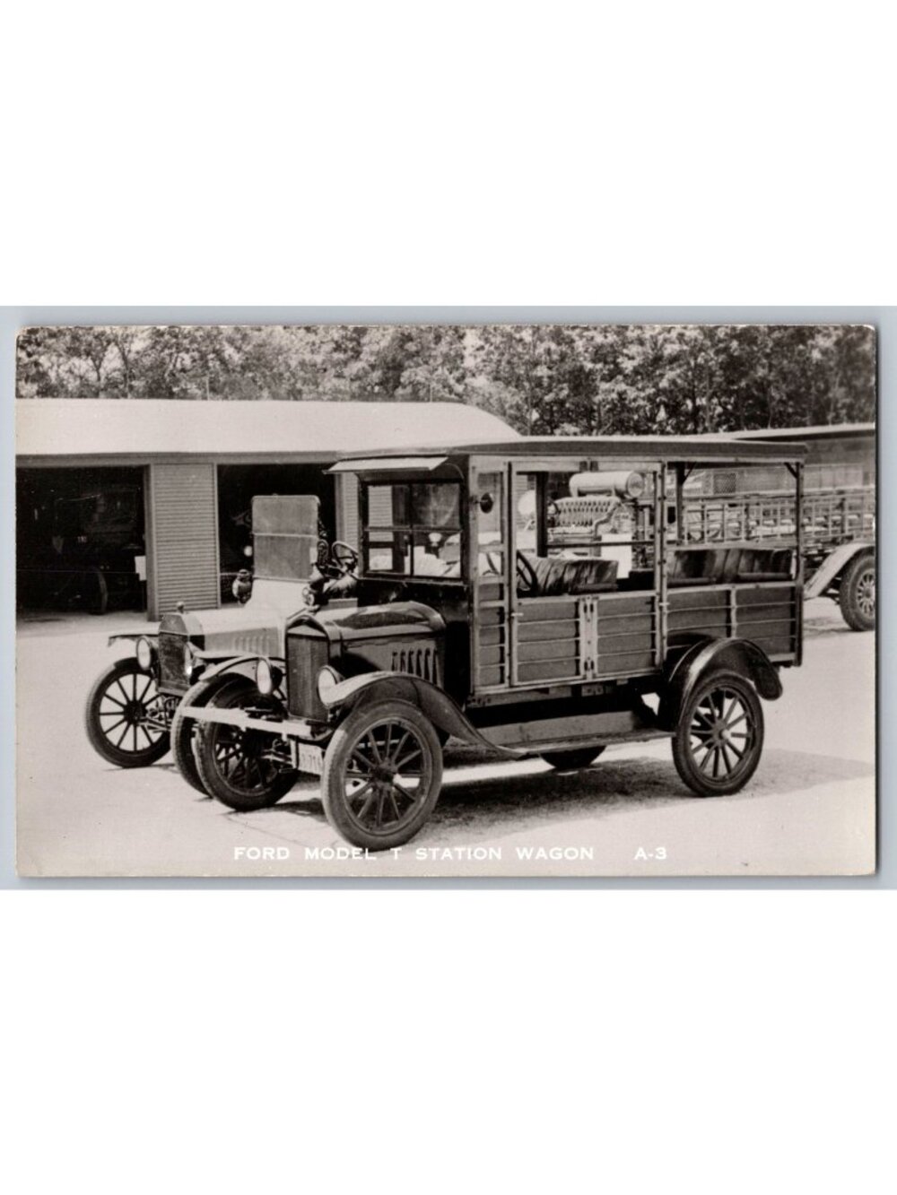 Antique Ford Model T Station Wagon Wooden Body Real Photo Postcard RPPC A-3